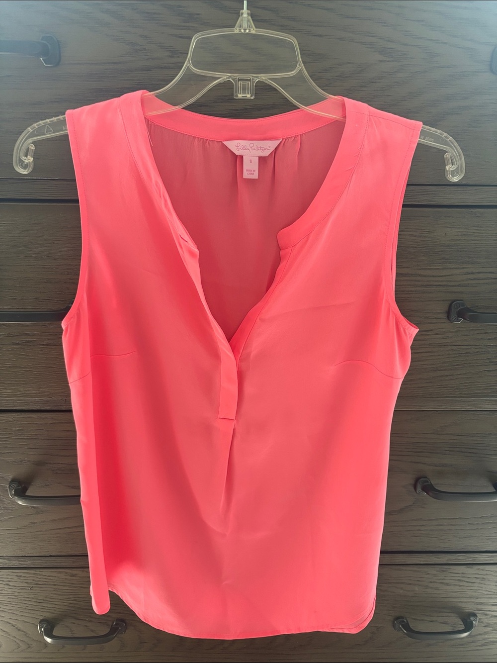Lilly Pulitzer Coral Pink Sleeveless V-Neck Camisole